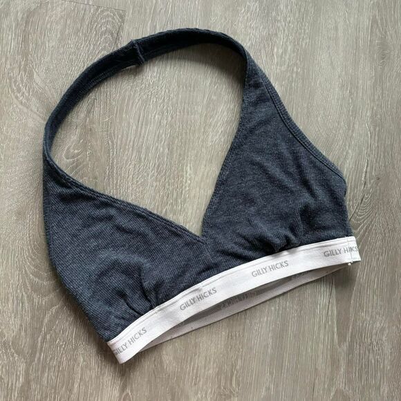 Gilly hicks Women's Grey and White Bralette - Picture 2 of 4